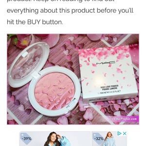 Mac highlighter powder. cherry blossom limited edition